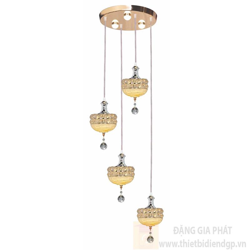 Đèn thả bàn ăn Ø300*H800, LED 12W*4 lamp, ánh sáng vàng